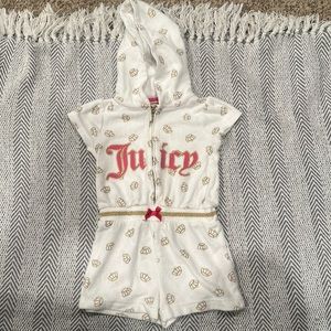 Juicy Couture gold crown zip up jumpsuit